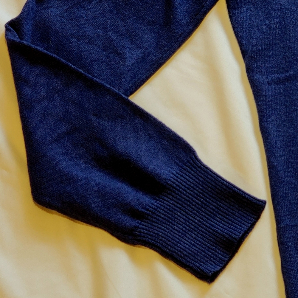 NWT Anne Klein cashmere blend pleated front cowl neck pullover sweater - Picture 8 of 12